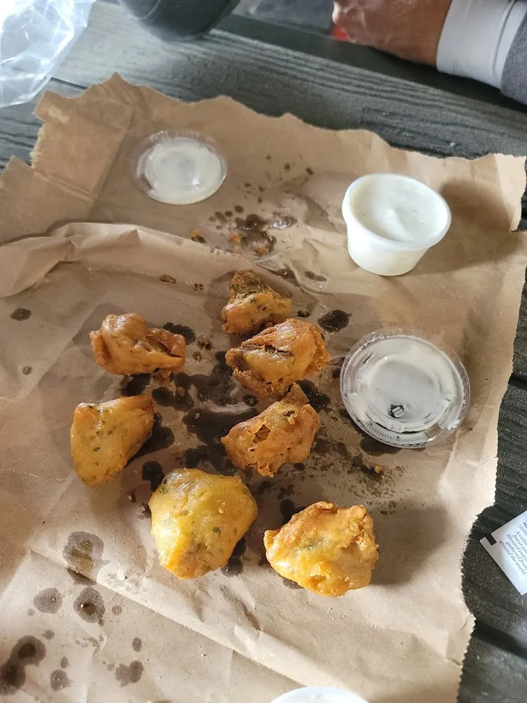Deep Fried Artichoke Hearts with a Side of Ranch Dressing
